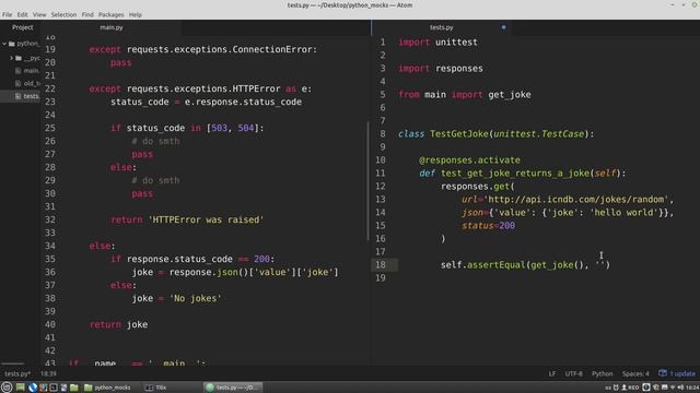 Intro to Python Mocks: Mocking Python Requests with Responses | Python tutorial смотреть онлайн