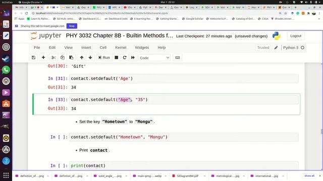 UNZA PHY 3032 Chapter 8B Builtin Methods for Dictionaries 2021 смотреть онлайн