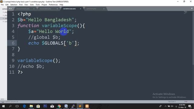 PHP Beginning to Advance Part-5: PHP Variable Scope смотреть онлайн
