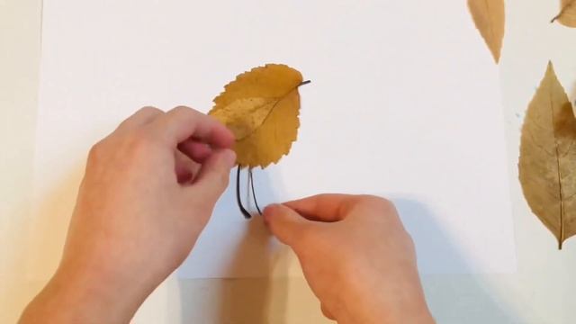 ПОДЕЛКИ ИЗ ОСЕННИХ ЛИСТЬЕВ / Осенние ПОДЕЛКИ ИЗ ПРИРОДНОГО МАТЕРИАЛА Птичка из листья ВЯЗА смотреть онлайн