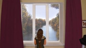 Футаж окна на зеленом фоне. Открывание штор на зеленом фоне. Хромакей. Green screen. Full HD 1080р.