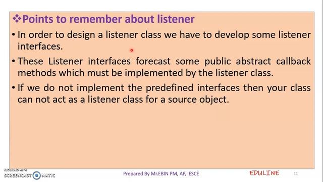 JAVA - MODULE 4 - TOPIC 19 - EVENT CLASSES & EVENT LISTENER INTERFACES смотреть онлайн