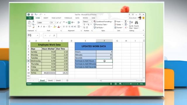 How to add Times in Microsoft® Excel 2013 on a Windows® 8 PC смотреть онлайн
