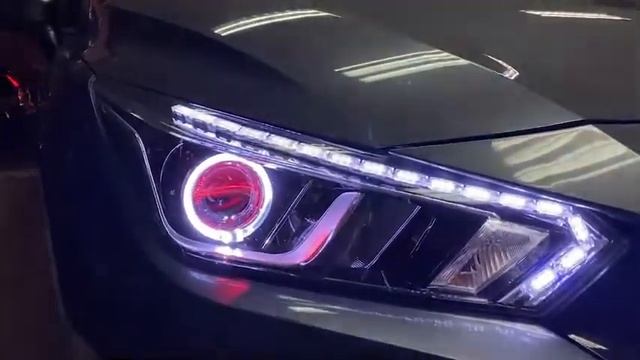 Nissan Almera โปรเจคเตอร์เลนส์ควบคุมเเสง BI-LED B11 Blue Lens ขนาด3.2 смотреть онлайн