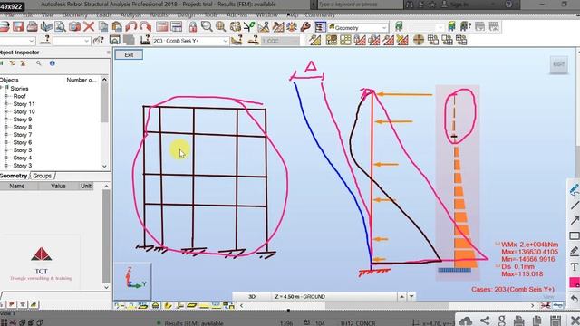 31- Robot Results for Shear Walla and Core And reason for bending moment shape of them смотреть онлайн