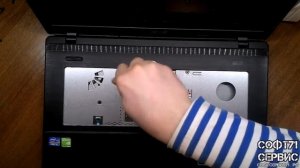 Как разобрать и почистить Asus X75V (Asus X75 series) disassembling and fan cleaning