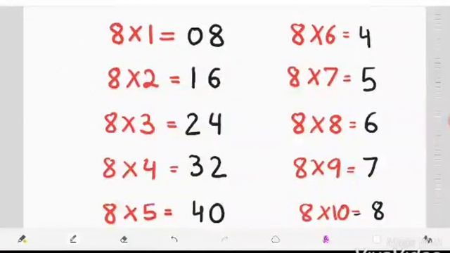 Quick & Easy maths trick to learn Table of 8 in 1 second |multiplication table of 8| Table of 8| смотреть онлайн