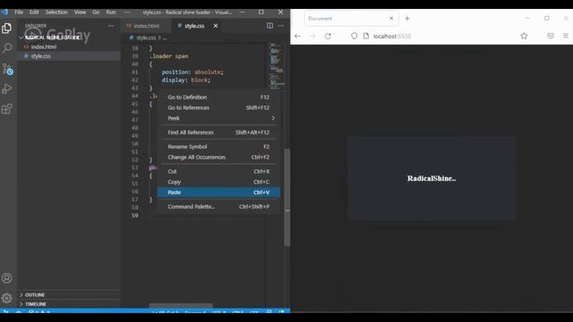 Creative Css typing loader on Radical Shine pure Html and Css смотреть онлайн