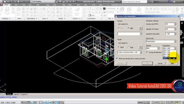 PEMBAHASAN 11 Motion Path Animation | AutoCAD 3D смотреть онлайн