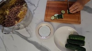 СУПЕР ВКУСНАЯ ОКРОШКА С МЯСОМ