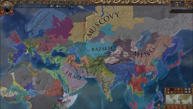 Europa Universalis 4 Rights Of Man 1444-1821 Timelapse 2 смотреть онлайн