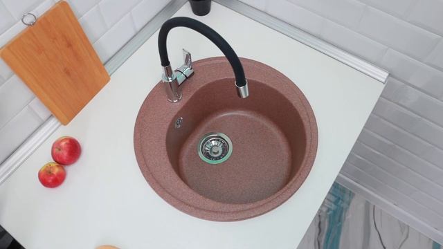 Кухонная мойка из искусственного камня Черая, Alcora, цвет терракот смотреть онлайн