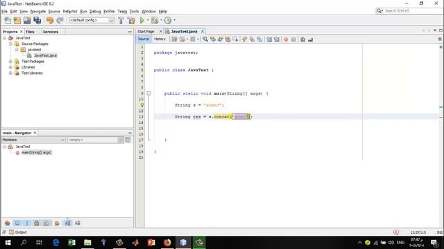 8-Java Strings-concat method الجمل النصية بالجافا смотреть онлайн