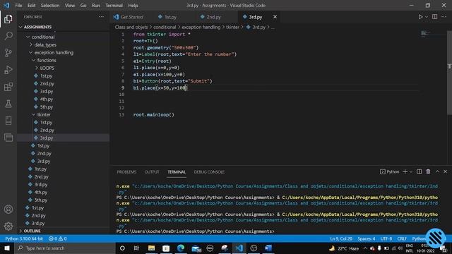 ASSIGNMENT ON GUI USING TKINTER IN PYTHON (DAY - 30) смотреть онлайн