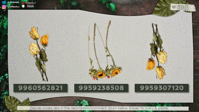 Transparent Plant Decals Part2 | Decals Ids | Bloxburg ROBLOX смотреть онлайн