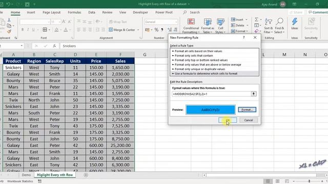 Highlight every nth Row in Excel смотреть онлайн