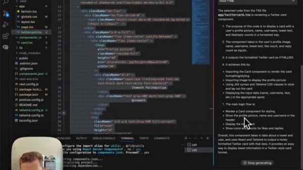 Adding Interactivity to v0.dev Components with Sourcegraph Cody