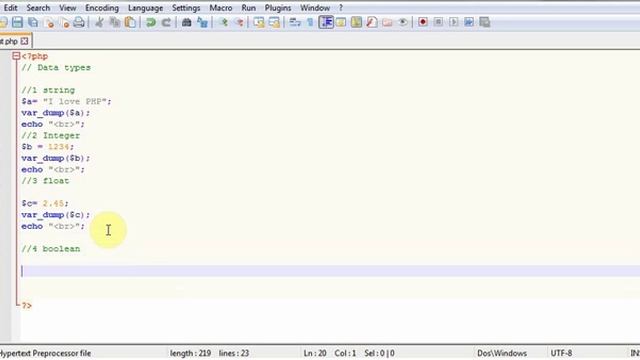 PHP tutorial in hindi part - 5 - what is data types in PHP? смотреть онлайн