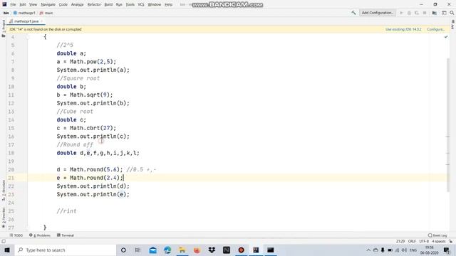 Learning about Mathematical functions | Java in Hindi for beginners смотреть онлайн