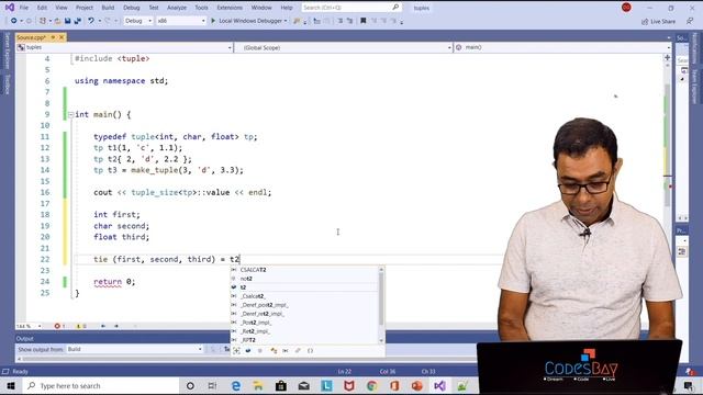 Tuples are New Classes - Using STL std tuple and std tie in C++ Programming Language смотреть онлайн