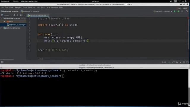 Курсы по программированию на python Часть 20 (Создаем ARP запрос с помощью Scapy) смотреть онлайн