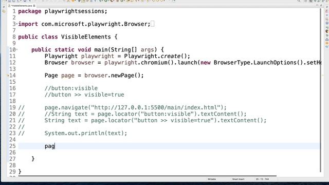 #13 - Selecting Visible Elements in Playwright | Playwright with Java смотреть онлайн