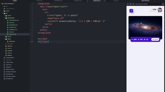 VueJS Build A Stats Animation | Code On-The-Fly смотреть онлайн