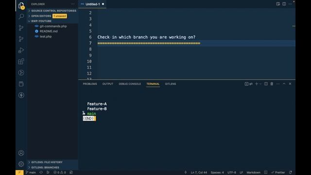 Check on which branch you are on for your GIT repo ? | Beginners Tutorial | S1E09 смотреть онлайн
