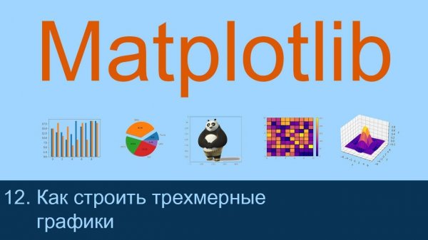 #12. Как строить трехмерные графики | Matplotlib уроки