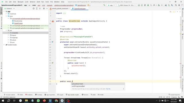 Splash Screen and Progress Bar in Android Studio. Java Tutorial смотреть онлайн