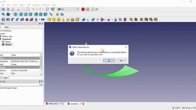 How to make a Möbius strip in Freecad смотреть онлайн