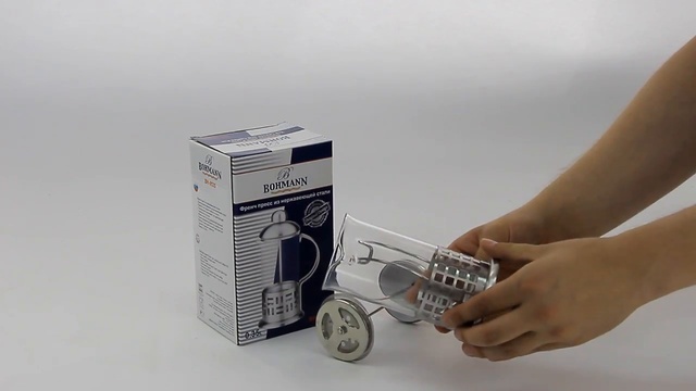 Обзор «Френч-пресс Bohmann "Полосы", 350 мл, цвет прозрачный, стальной» смотреть онлайн