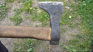 Закалка кованого топора.