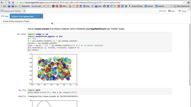 Publishing IPython Notebooks using SageMathCloud смотреть онлайн