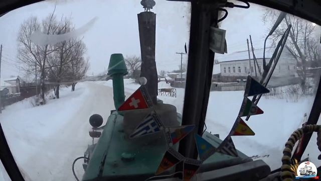 Расчистка снега на Т-150К и К-701. Очередной день "Из жизни коммунала". смотреть онлайн