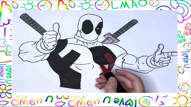 Deadpool Superhero Marvel X Man Coloring смотреть онлайн