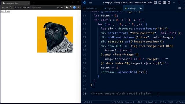 Sliding Image Puzzle | HTML, CSS and Javascript Project смотреть онлайн