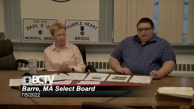 Barre, MA Board of Selectmen Meeting 7/5/22 смотреть онлайн