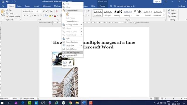 How to resize multiple images at a time in Microsoft Word смотреть онлайн