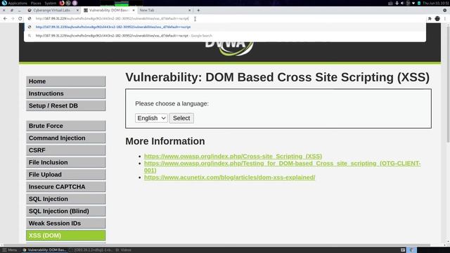 XSS(DOM) | DVWA | Low, Medium, High смотреть онлайн