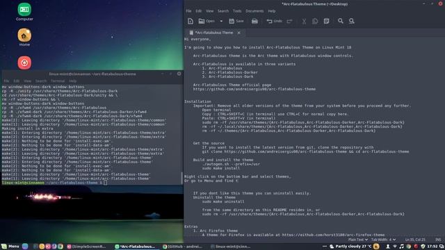 How to install Arc-Flatabulous Theme on Linux Mint 18 смотреть онлайн