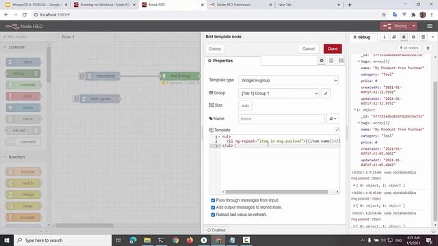 สอน MongoDB บน Node Red & ESP8266 ตอนที่ 5 ดึงข้อมูลจาก MongoDB มาเเสดงที่ Node Red Dashboard UI смотреть онлайн