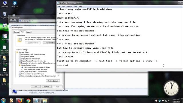 SONY VAIO .EXE BIOS EXTRACTING смотреть онлайн