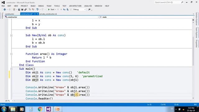 VB.NET Constructor & Destructor смотреть онлайн