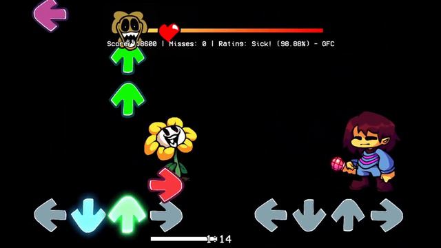 Friday Night Funkin' - V.S. Chara (2.0 UPDATE) - Petals (Frisk vs Flowey) (FC) смотреть онлайн