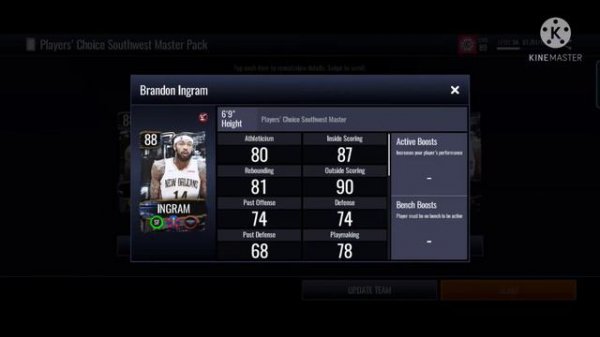 STATS FOR 88 OVR PACIFIC, SOUTHWEST, CENTRAL, NORTHWEST MASTERS IN NBA LIVE MOBILE S6!