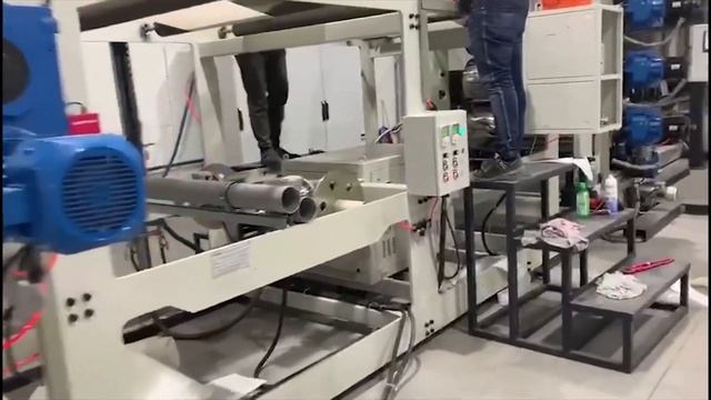 Экструзионная линия плёнки / листа 700-1200 x 0.18-4мм из полистирола. GPPS sheet extrusion line смотреть онлайн