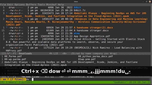 Get file size in Emacs Dired смотреть онлайн