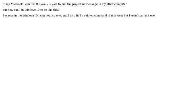 How can I git pull in Windows like Mac sudo permission? смотреть онлайн