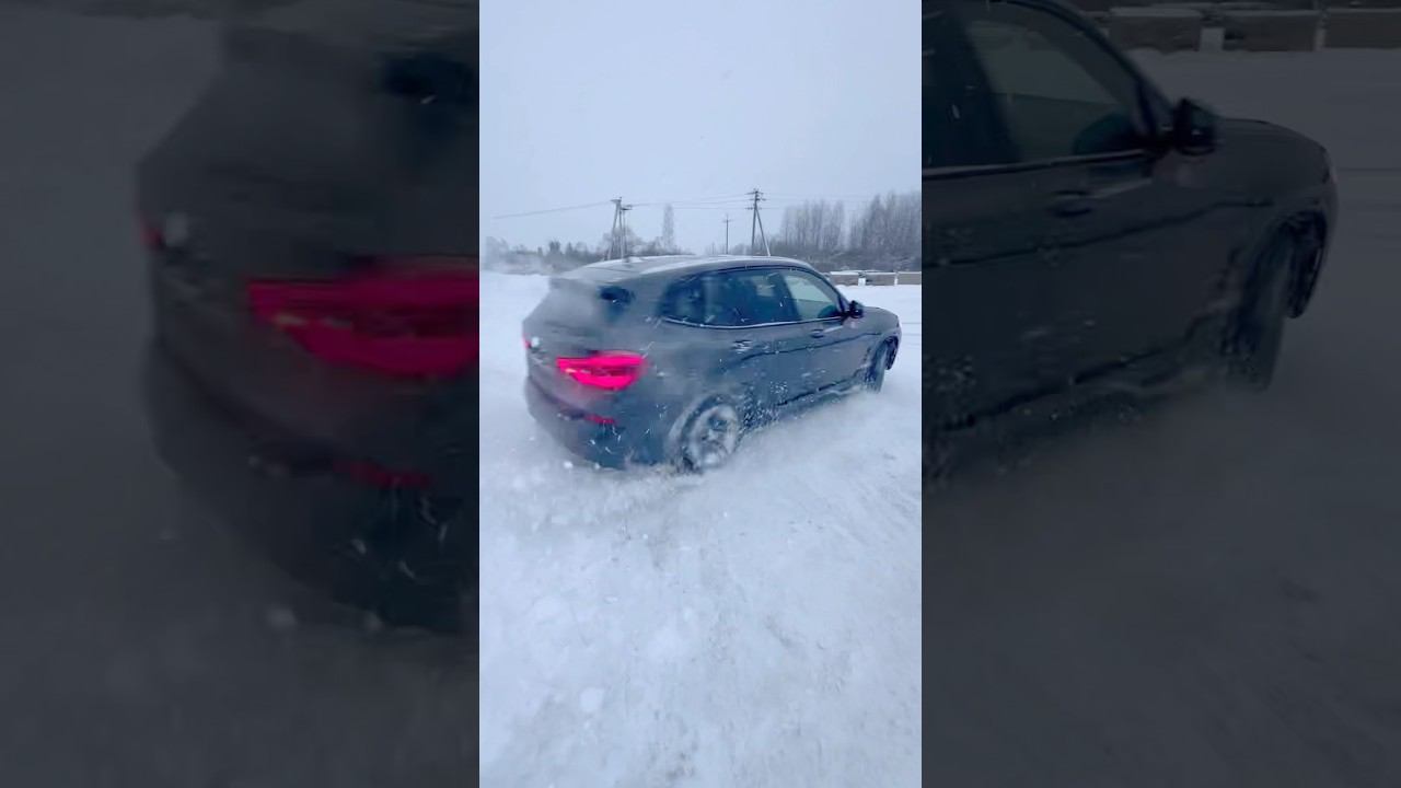 Снежный барс BMW X3 G01❄️ увидел снег и веселится смотреть онлайн